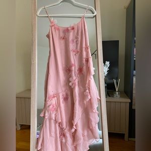 Pink floral dress